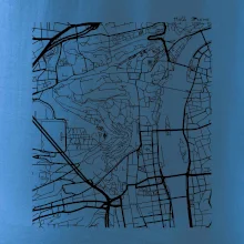 Praha Malá Strana - Mapa černobílá