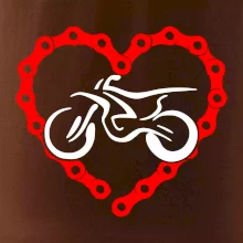 Moto srdce řetěz - enduro