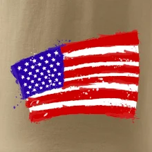 Americká vlajka ohnutá