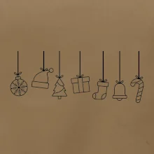 Rodinná vánoční trička  - Vánoční ozdoby na provázku