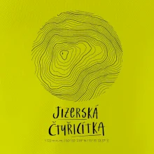 Jizerská čtyřicítka - vrstevnice v kruhu
