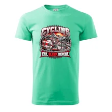 Cyklistické kolo mezi horami eat sleep repeat