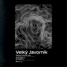 Velký Javorník - vrstevnice v obdélníku