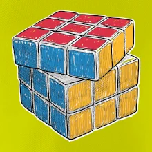 Rubikova kostka kreslená
