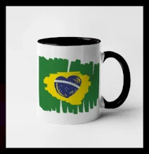 Brazílie vlajka srdce