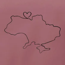Mapa Ukrajiny - srdce