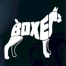Boxer nápis v těle Boxer nápis v těle