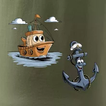 Parové triko - Loď a kotva