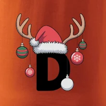 Vanoční rodinná trička - písmeno a čepice