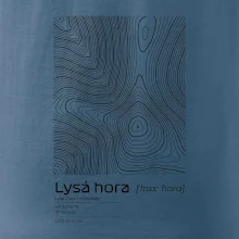 Lysá hora - vrstevnice v obdélníku