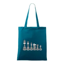 Šachové figurky v řadě - kreslené