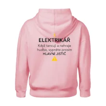 Elektrikář - hlavní jistič - Nápis na zádech