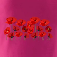 Vlčí mák v řadě