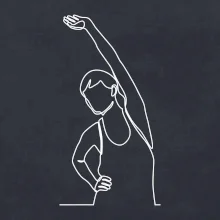 Protahující se žena jedním tahem