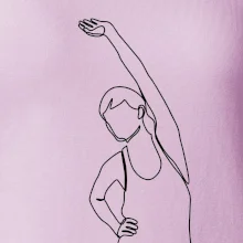 Protahující se žena jedním tahem