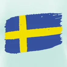 Švédsko vlajka štětkou