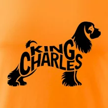 Kavalír king Charles španěl nápis v těle