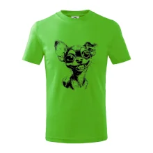 Černobílá karikatura čivava