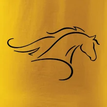 Kůň - bežící silueta hlavy