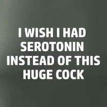 I wish I had serotonin instead of this huge cock