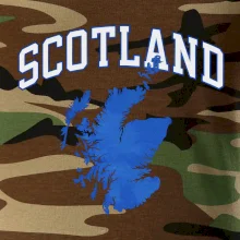 Scotland nápis s mapou