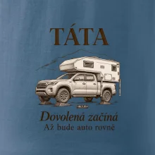 Táta dovolená začíná až bude auto rovně obytný pick-up
