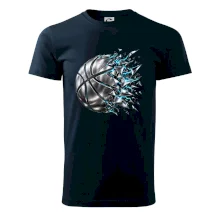 Kovový basketbalový míč s elektrickými střepy