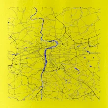 Praha - Mapa s vodními toky