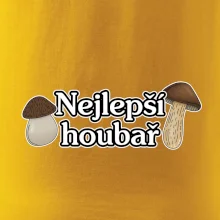 Nejlepší houbař - nápis s houbama