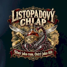 Listopadový chlap rum a ostrý štír