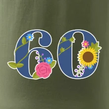 Květinové číslo kreslené - 60