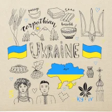 Ukrajina folklor - kreslené obrázky