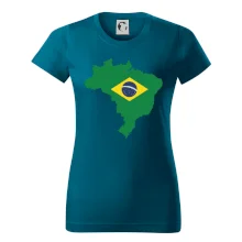 Brazílie vlajka v mapě