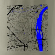 Praha Malá Strana - Mapa s vodními toky