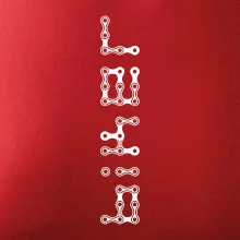 Biker nápis na výšku řetěz