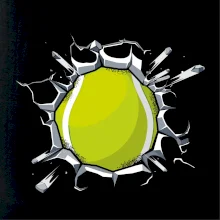 Tenisový míč v triku