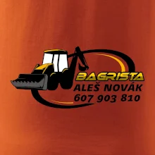 Bagrista v kruhu - vlastní nápis