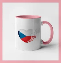 Vlajka s odlétajícími srdci - Česká