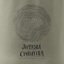 Jizerská čtyřicítka - vrstevnice v kruhu