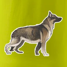 Německý ovčák - hnědý kreslený