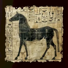 Egyptské hieroglyfy kůň