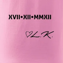 Datum výročí a iniciály