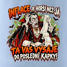 Drákula vyděšený z nekonečně dlouhé účtenky
