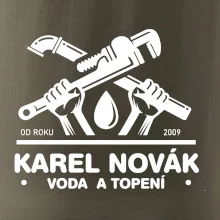 Instalatér - Překřížené klíče vlastní nápis