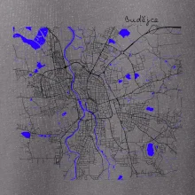 Budějce  - Mapa s vodními toky