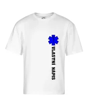 Hvězda života - vlastní nápis vpředu a vzadu