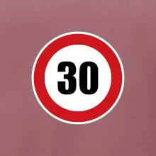 Dopravní značka - omezení rychlosti 30