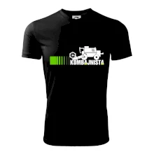 Kombajnista zelená a žlutá