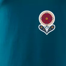 Folklor na prsu květina kulatá