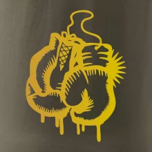 Box rukavice - zlatý potisk